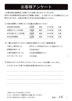 2023年4月29日の有限会社長山自動車整備工場 軽未使用車専門店のお客様
