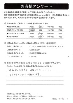 2023年6月2日の有限会社長山自動車整備工場 軽未使用車専門店のお客様