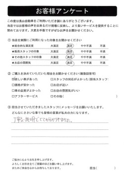 2023年6月3日の有限会社長山自動車整備工場 軽未使用車専門店のお客様