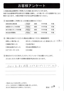 2023年6月30日の有限会社長山自動車整備工場 軽未使用車専門店のお客様
