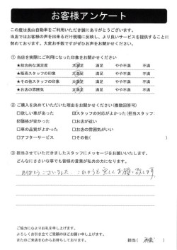 2023年7月3日の有限会社長山自動車整備工場 軽未使用車専門店のお客様