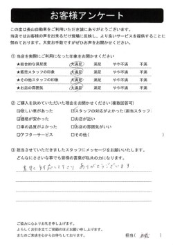 2023年7月9日の有限会社長山自動車整備工場 軽未使用車専門店のお客様
