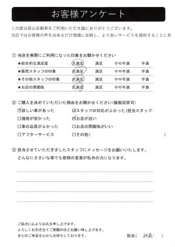 2023年7月23日の有限会社長山自動車整備工場 軽未使用車専門店のお客様