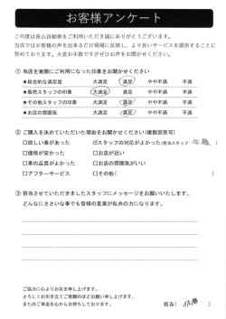 2023年11月14日の有限会社長山自動車整備工場 軽未使用車専門店のお客様