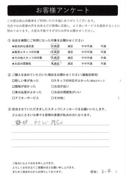2024年2月13日の有限会社長山自動車整備工場 軽未使用車専門店のお客様