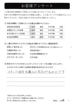 2024年2月20日の有限会社長山自動車整備工場 軽未使用車専門店のお客様