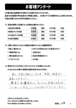 2022年10月16日の有限会社長山自動車整備工場 軽未使用車専門店のお客様