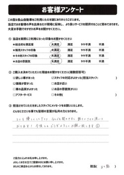 2022年11月8日の有限会社長山自動車整備工場 軽未使用車専門店のお客様