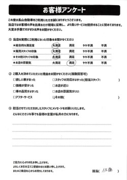 2022年12月19日の有限会社長山自動車整備工場 軽未使用車専門店のお客様