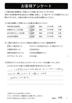 2023年2月12日の有限会社長山自動車整備工場 軽未使用車専門店のお客様
