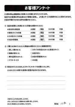 2023年3月16日の有限会社長山自動車整備工場 軽未使用車専門店のお客様