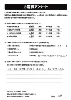 2023年3月24日の有限会社長山自動車整備工場 軽未使用車専門店のお客様